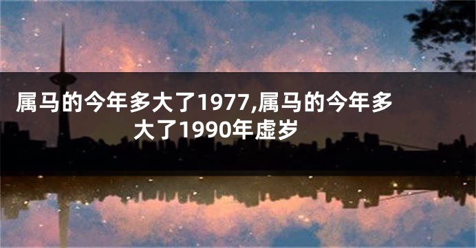 属马的今年多大了1977,属马的今年多大了1990年虚岁