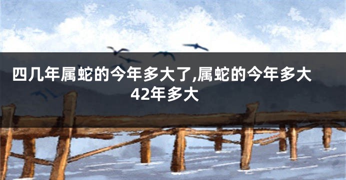 四几年属蛇的今年多大了,属蛇的今年多大42年多大