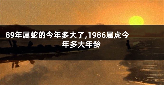 89年属蛇的今年多大了,1986属虎今年多大年龄