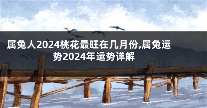 属兔人2024桃花最旺在几月份,属兔运势2024年运势详解