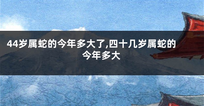 44岁属蛇的今年多大了,四十几岁属蛇的今年多大