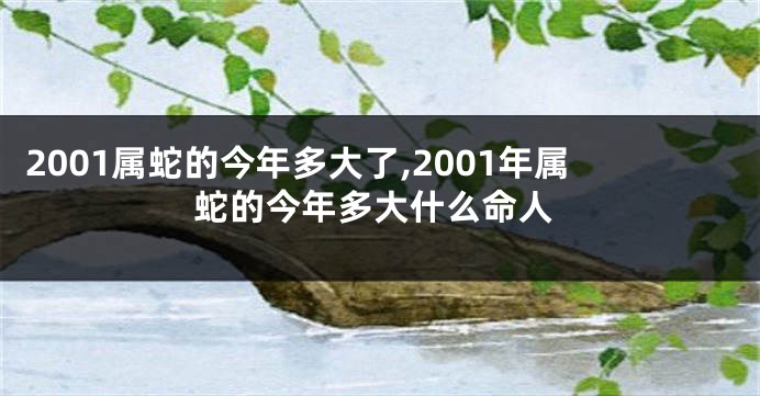 2001属蛇的今年多大了,2001年属蛇的今年多大什么命人