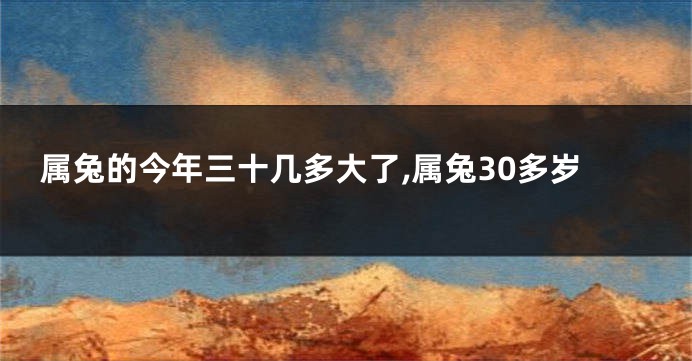 属兔的今年三十几多大了,属兔30多岁