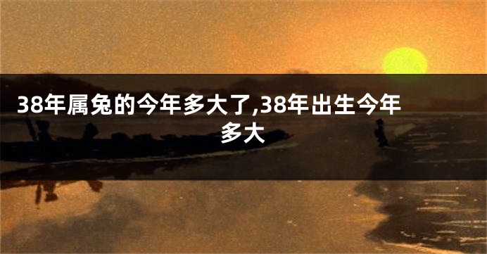 38年属兔的今年多大了,38年出生今年多大