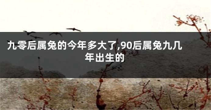 九零后属兔的今年多大了,90后属兔九几年出生的