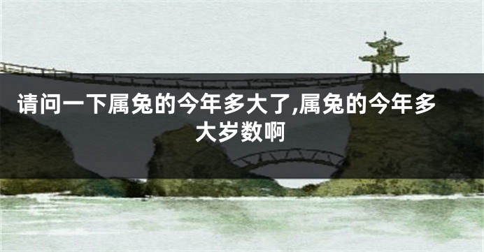 请问一下属兔的今年多大了,属兔的今年多大岁数啊