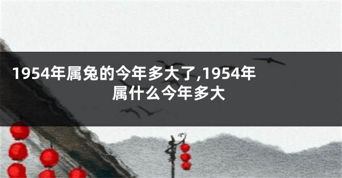 1954年属兔的今年多大了,1954年属什么今年多大