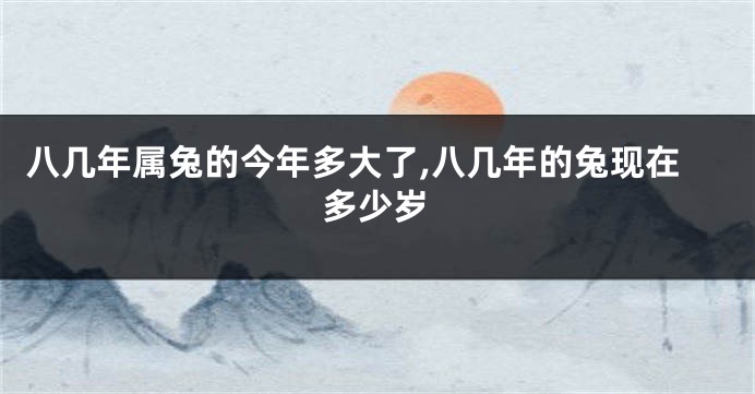 八几年属兔的今年多大了,八几年的兔现在多少岁