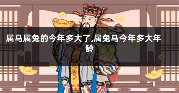 属马属兔的今年多大了,属兔马今年多大年龄