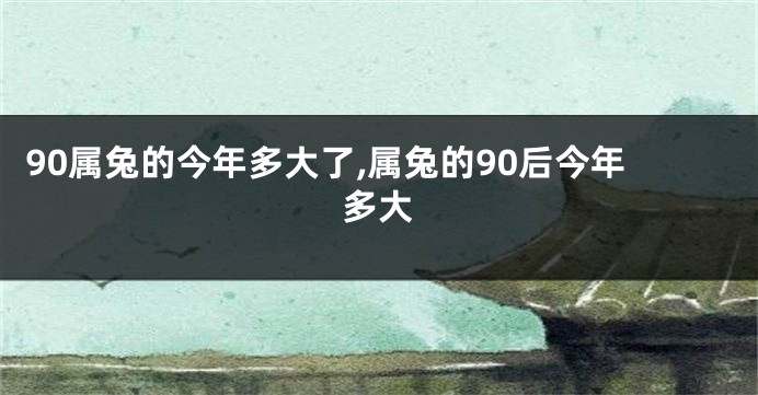 90属兔的今年多大了,属兔的90后今年多大