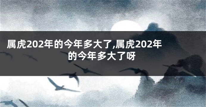 属虎202年的今年多大了,属虎202年的今年多大了呀