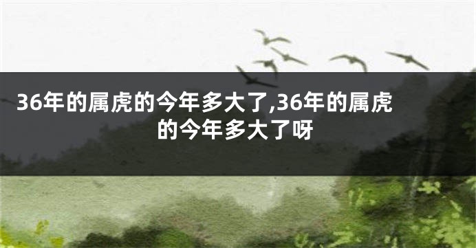 36年的属虎的今年多大了,36年的属虎的今年多大了呀