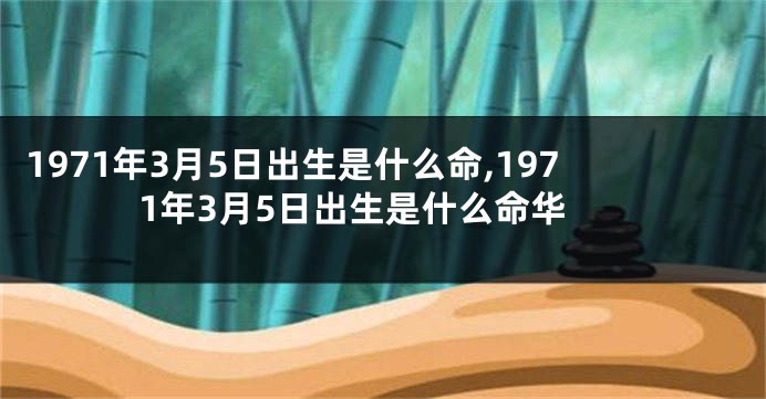 1971年3月5日出生是什么命,1971年3月5日出生是什么命华