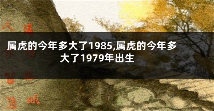 属虎的今年多大了1985,属虎的今年多大了1979年出生