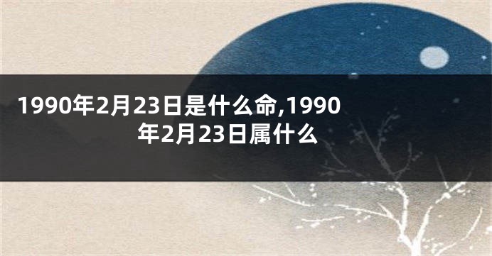 1990年2月23日是什么命,1990年2月23日属什么