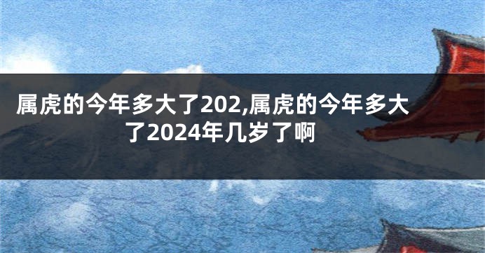 属虎的今年多大了202,属虎的今年多大了2024年几岁了啊