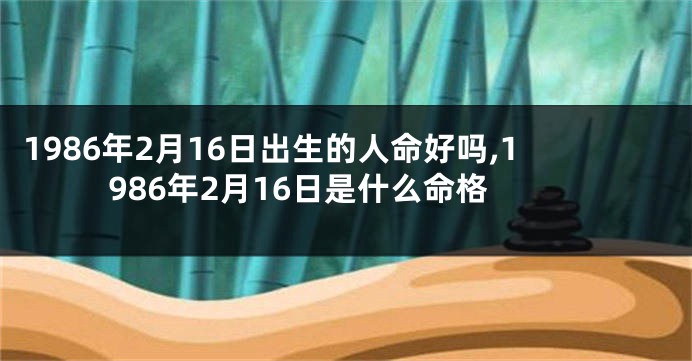 1986年2月16日出生的人命好吗,1986年2月16日是什么命格