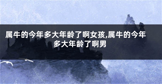 属牛的今年多大年龄了啊女孩,属牛的今年多大年龄了啊男