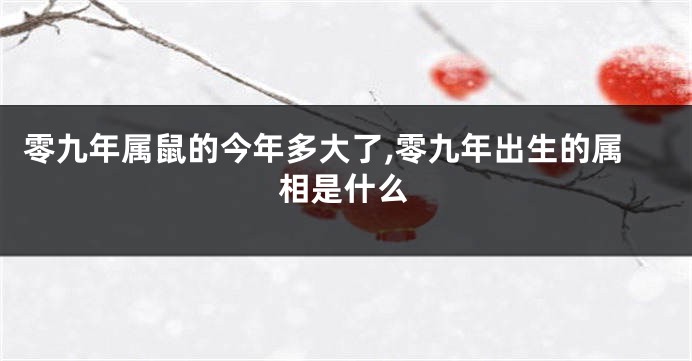 零九年属鼠的今年多大了,零九年出生的属相是什么