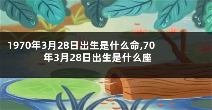 1970年3月28日出生是什么命,70年3月28日出生是什么座