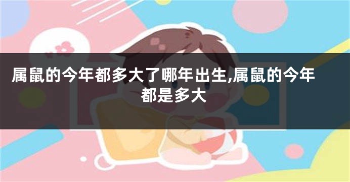 属鼠的今年都多大了哪年出生,属鼠的今年都是多大