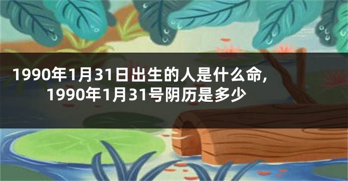 1990年1月31日出生的人是什么命,1990年1月31号阴历是多少