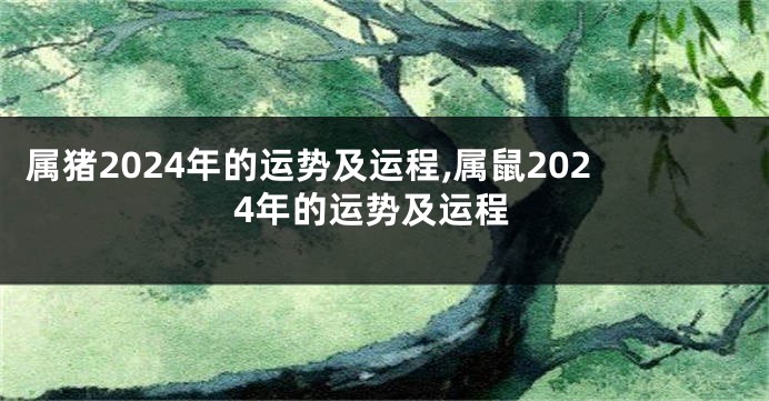 属猪2024年的运势及运程,属鼠2024年的运势及运程