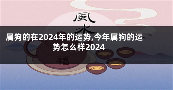 属狗的在2024年的运势,今年属狗的运势怎么样2024