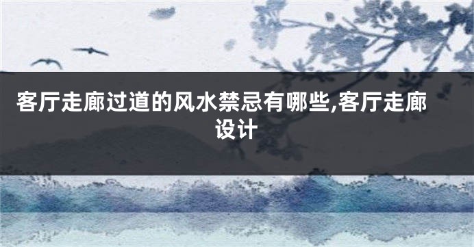 客厅走廊过道的风水禁忌有哪些,客厅走廊设计