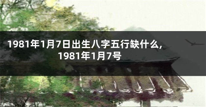 1981年1月7日出生八字五行缺什么,1981年1月7号