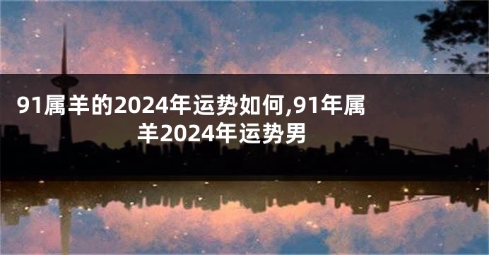 91属羊的2024年运势如何,91年属羊2024年运势男