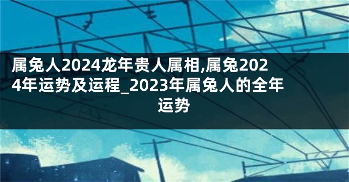 属兔人2024龙年贵人属相,属兔2024年运势及运程_2023年属兔人的全年运势