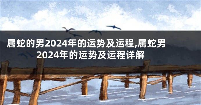 属蛇的男2024年的运势及运程,属蛇男2024年的运势及运程详解