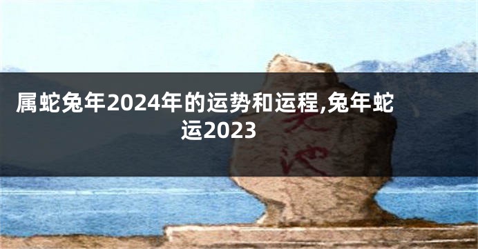 属蛇兔年2024年的运势和运程,兔年蛇运2023