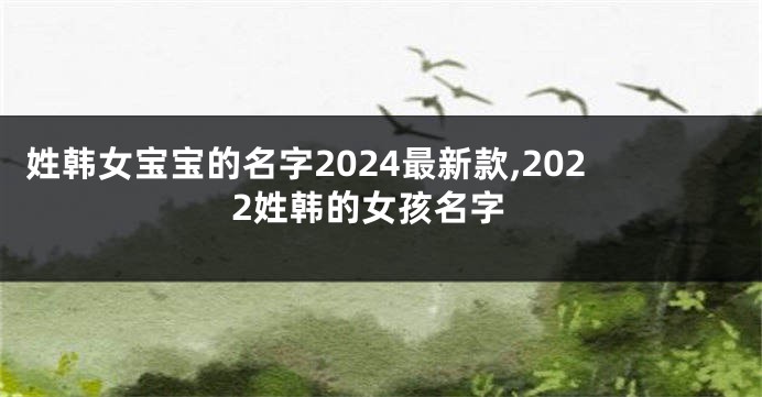 姓韩女宝宝的名字2024最新款,2022姓韩的女孩名字