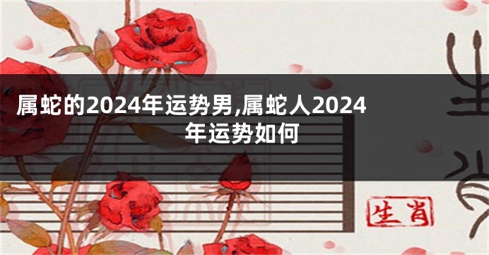 属蛇的2024年运势男,属蛇人2024年运势如何