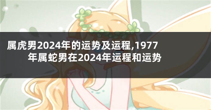 属虎男2024年的运势及运程,1977年属蛇男在2024年运程和运势