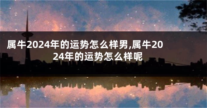 属牛2024年的运势怎么样男,属牛2024年的运势怎么样呢