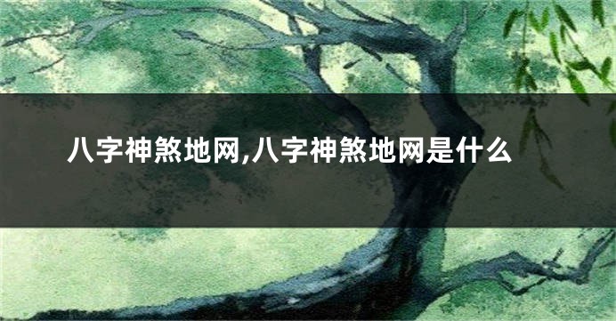 八字神煞地网,八字神煞地网是什么