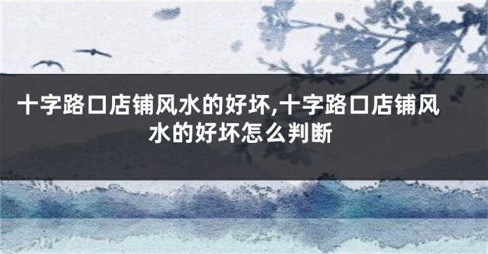 十字路口店铺风水的好坏,十字路口店铺风水的好坏怎么判断