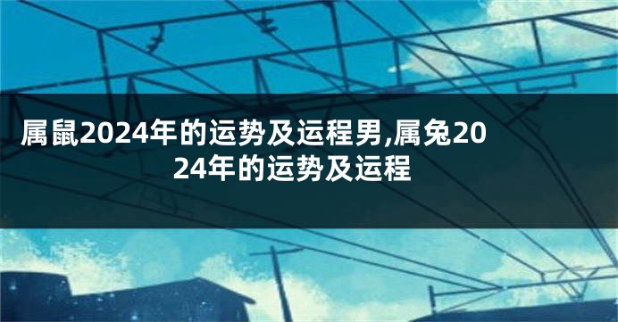 属鼠2024年的运势及运程男,属兔2024年的运势及运程