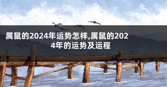 属鼠的2024年运势怎样,属鼠的2024年的运势及运程