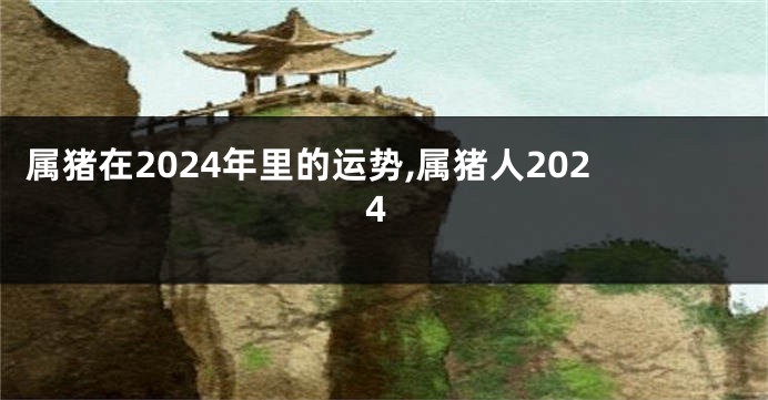 属猪在2024年里的运势,属猪人2024