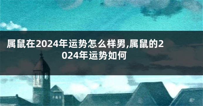 属鼠在2024年运势怎么样男,属鼠的2024年运势如何