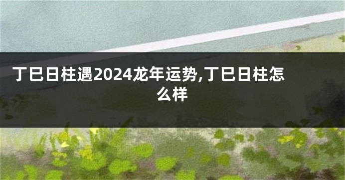 丁巳日柱遇2024龙年运势,丁巳日柱怎么样