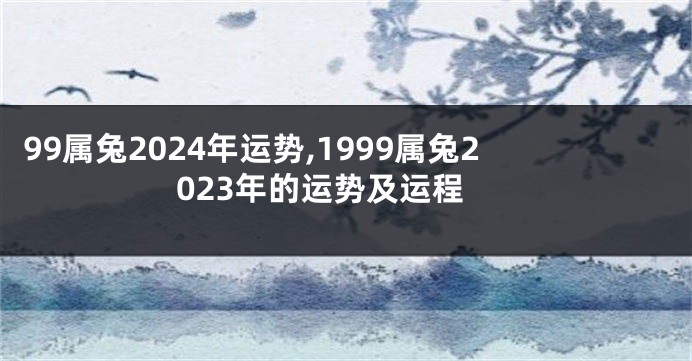 99属兔2024年运势,1999属兔2023年的运势及运程