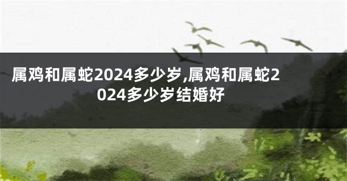 属鸡和属蛇2024多少岁,属鸡和属蛇2024多少岁结婚好