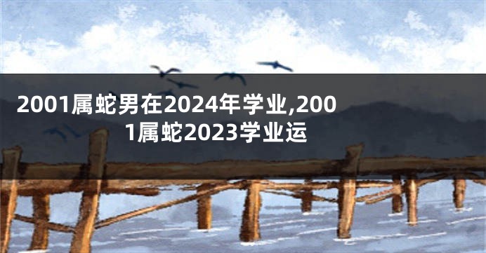 2001属蛇男在2024年学业,2001属蛇2023学业运