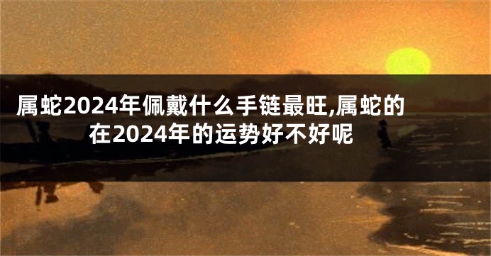 属蛇2024年佩戴什么手链最旺,属蛇的在2024年的运势好不好呢