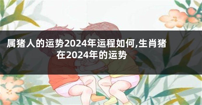 属猪人的运势2024年运程如何,生肖猪在2024年的运势